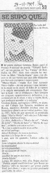 Se supo que --  [artículo].