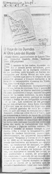 El viaje de los duendes al otro lado del mundo  [artículo] Lucía Gevert.