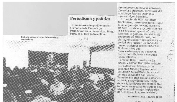 Periodismo y política  [artículo].