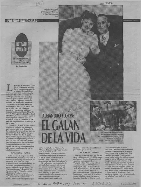 El galán de la vida  [artículo] Claudio Solar.
