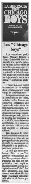 Los "Chicago boys"  [artículo].