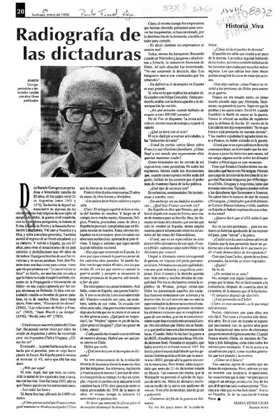 Radiografía de las dictaduras  [artículo] María Ester Gilio.