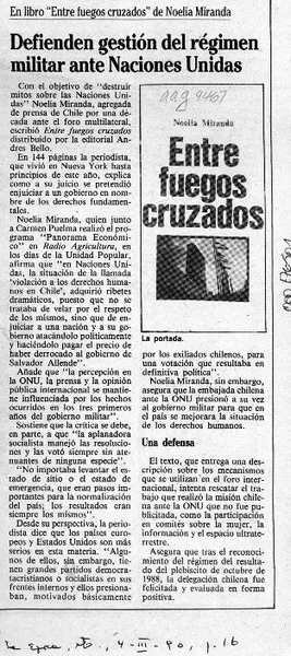 Defienden gestión del régimen militar ante Naciones Unidas  [artículo].