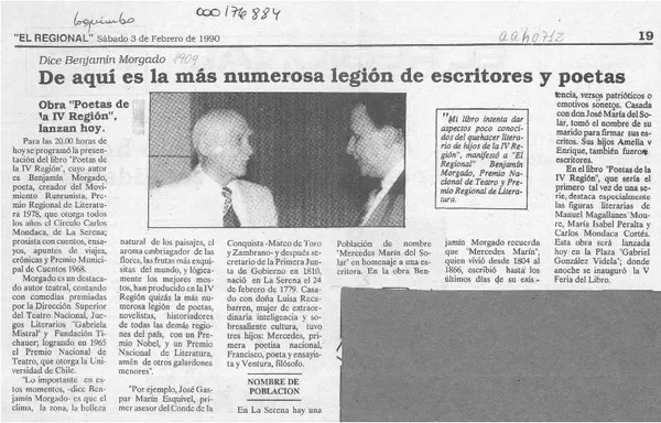 De aquí es la más numerosa legión de escritores y poetas  [artículo].