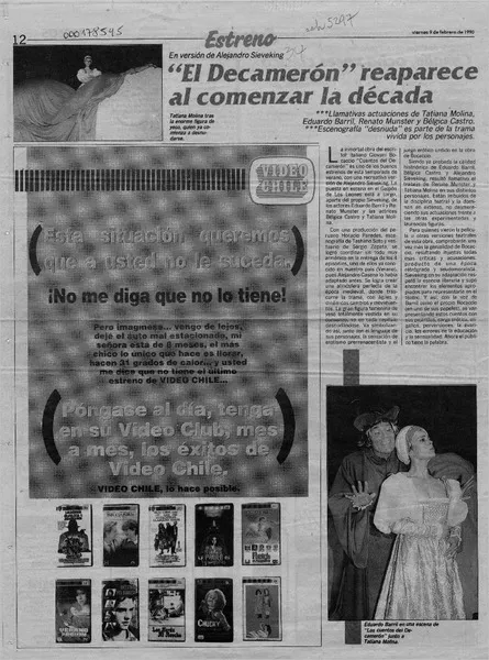 "El Decamerón" reaparece al comenzar la década  [artículo].