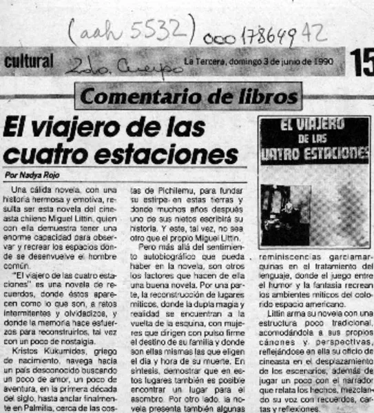 El viajero de las cuatro estaciones  [artículo] Nadya Rojo.