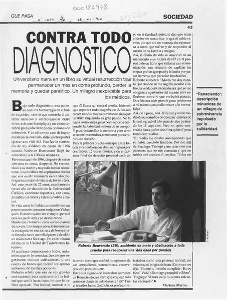 Contra todo diagnóstico  [artículo] Mariana Merino.