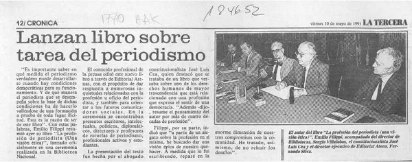 Lanzan libro sobre tarea del periodismo  [artículo].