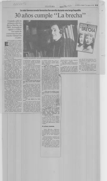 30 años cumple "La brecha"  [artículo] Alejandra Gajardo.