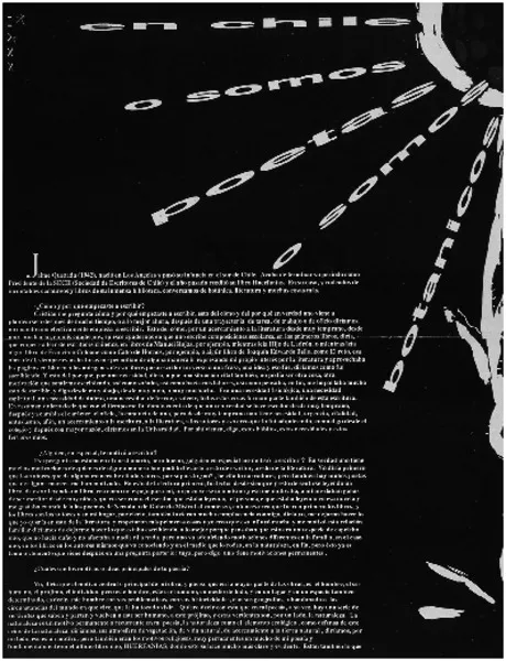 En Chile o somos poetas o somos botánicos  [artículo].