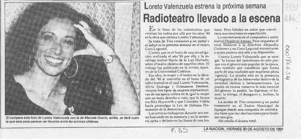 Radioteatro llevado a la escena  [artículo].