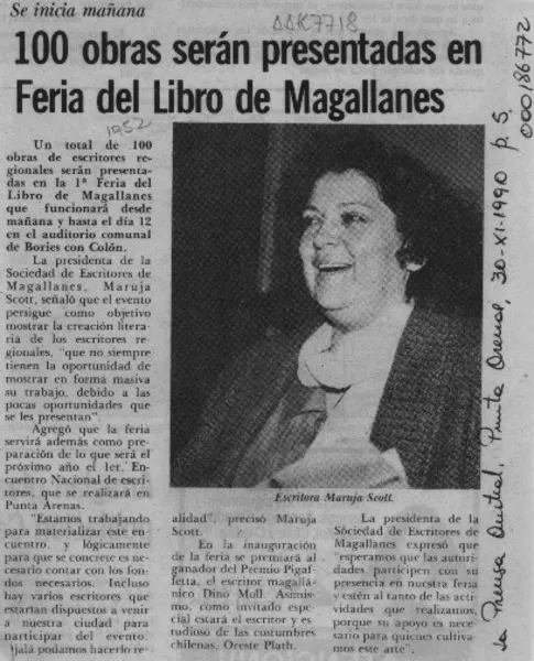 100 obras serán presentadas en Feria del Libro de Magallanes  [artículo].