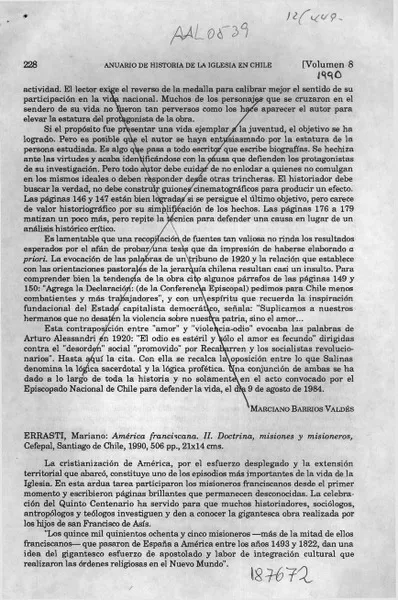 Errasti, Mariano  [artículo] Marciano Barrios Valdés.