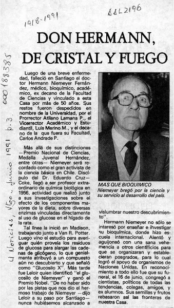 Don Hermann, de cristal y fuego  [artículo].