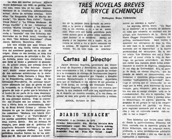 Tres novelas breves de Bryce Echenique  [artículo] Wellington Rojas Valdebenito.