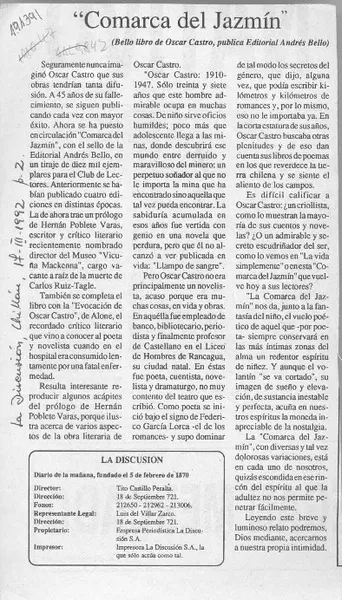 "Comarca del jazmín"  [artículo].