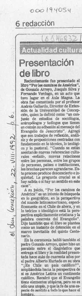 Presentación de libro  [artículo].