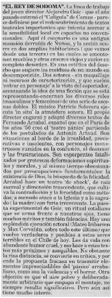 El rey de Sodoma  [artículo] Pedro Labra.
