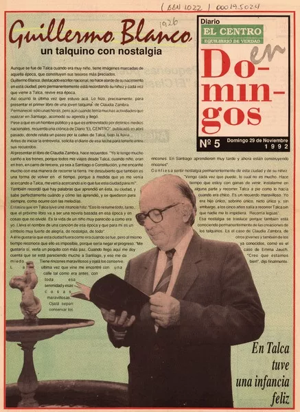 Guillermo Blanco, un talquino con nostalgia  [artículo].