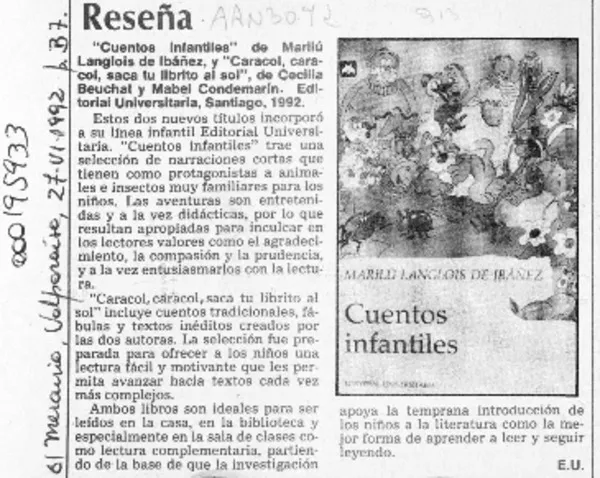 Reseña  [artículo] E. U.
