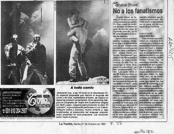 No a los fanatismos  [artículo].