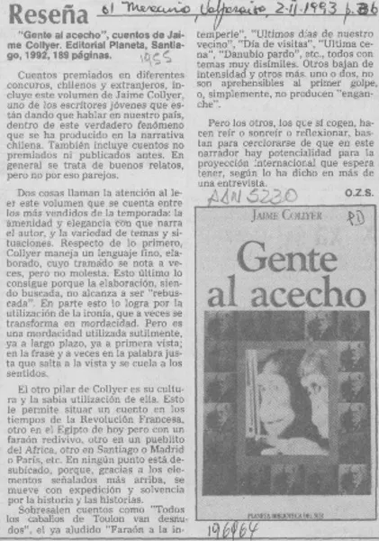 Reseña  [artículo] O. Z. S.