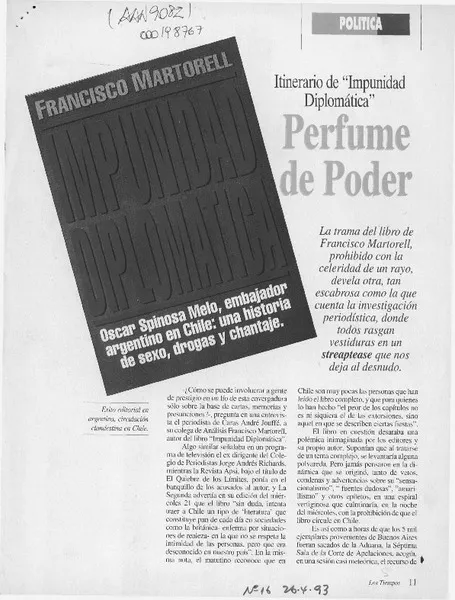 Perfume de poder  [artículo] Faride Zerán.