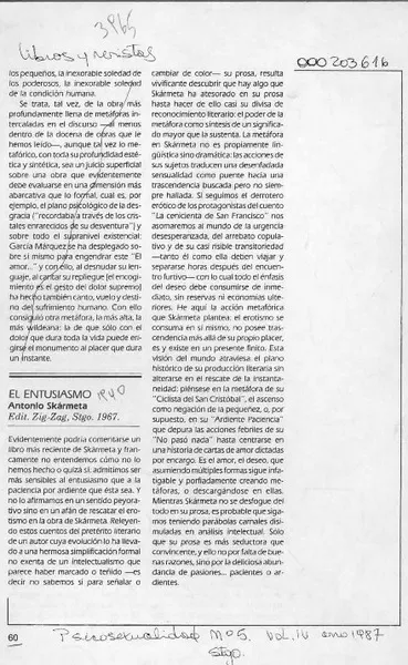 El Entusiasmo  [artículo].