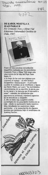 De Karol Wojtyla a Juan Pablo II  [artículo].