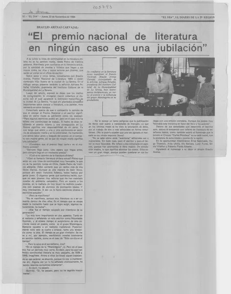 "El Premio Nacional de Literatura en ningún caso es una jubilación"  [artículo].