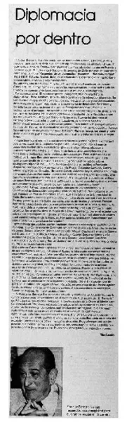 Diplomacia por dentro  [artículo] Tito Castillo.