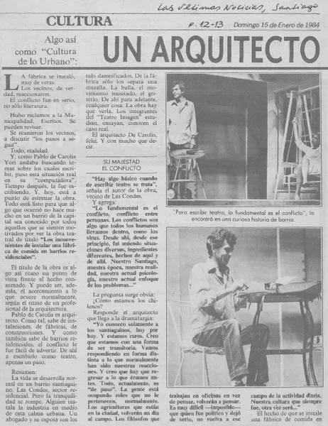 Un Arquitecto planifica en el teatro  [artículo].