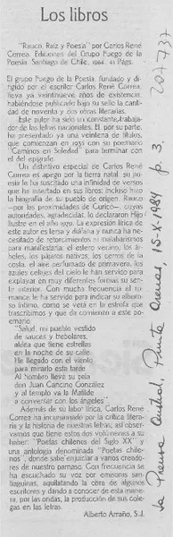 "Rauco, raíz y poesía"  [artículo] Edilberto Domarchi V.
