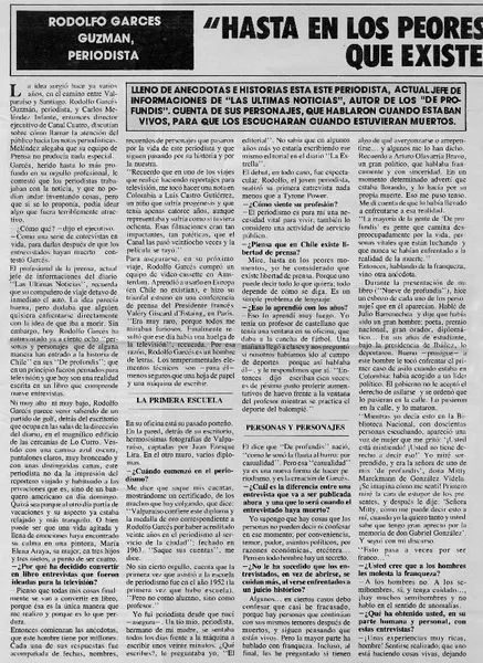 "Hasta en los peores momentos, he considerado que exista libertad de prensa" : [entrevista] [artículo] Manuel Santelices.