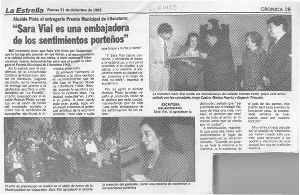 "Sara Vial es una embajadora de los sentimientos porteños"  [artículo].