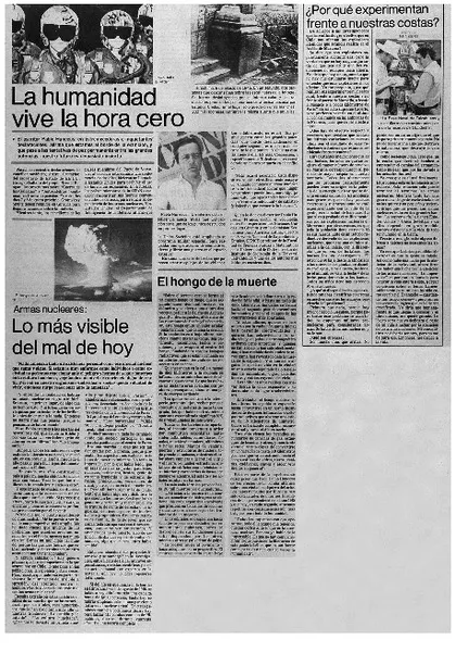La Humanidad vive la hora cero  [artículo].