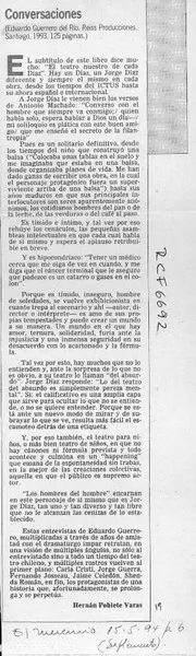 Conversaciones  [artículo] Hernán Poblete Varas.