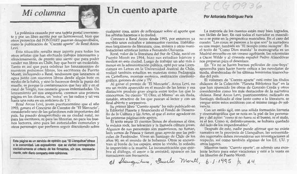 Un cuento aparte  [artículo] Antonieta Rodríguez París.