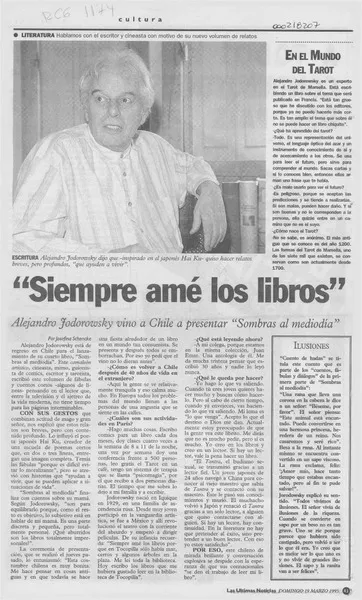 "Siempre amé los libros"  [artículo].
