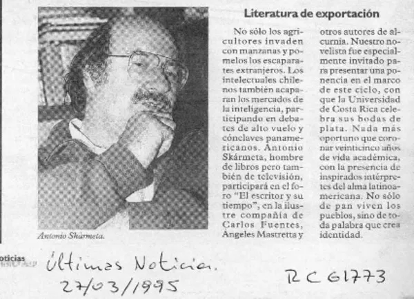 Literatura de exportación  [artículo].