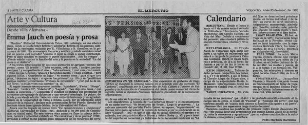 Emma Jauch en poesía y prosa  [artículo] Pedro Mardones Barrientos.