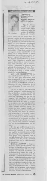 "La Huesca"  [artículo] Milton Aguilar.