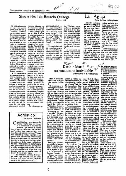 Sino e ideal de Horacio Quiroga  [artículo] Lot.