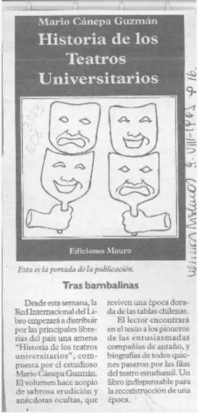 Historia de los teatros universitarios  [artículo].