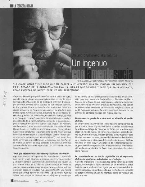 Un ingenuo con la mente sucia  [artículo] Marcela Fuentealba