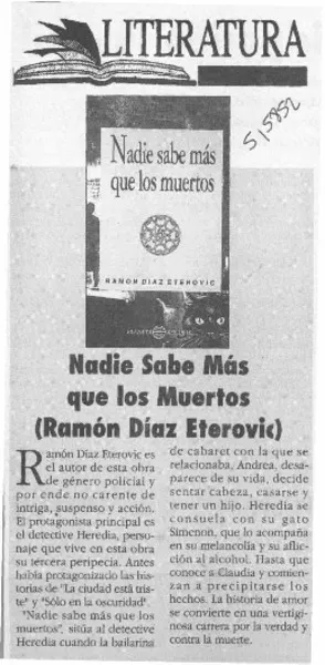 Nadie sabe más que los muertos  [artículo]