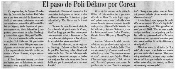 El Paso de Poli Délano por Corea  [artículo]