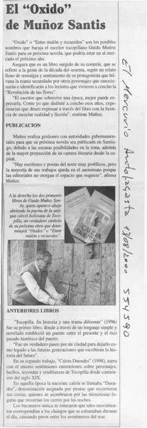 El "Óxido" de Muñoz Santis  [artículo].