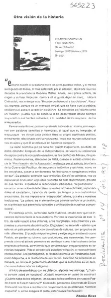 Otra visión de la historia  [artículo] Ramiro Rivas