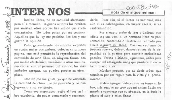 Inter nos  [artículo] Enrique Neiman